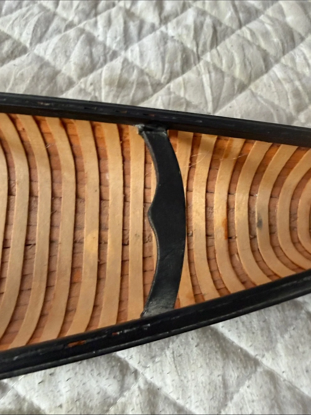 Vintage 14 foot wooden canoe in perfect condition comes with stand hand made ham